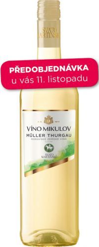 Víno Mikulov SVATOMARTINSKÉ Müller Thurgau 2022 0.75l