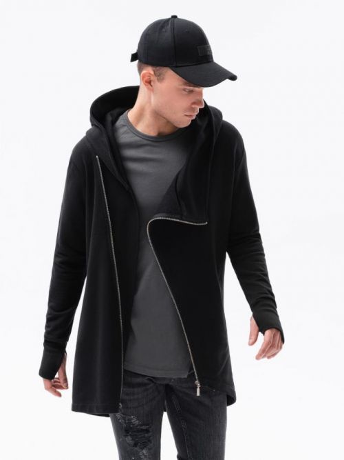Ombre Clothing Pánská mikina s kapucí Nantes UrbanX černá B1368