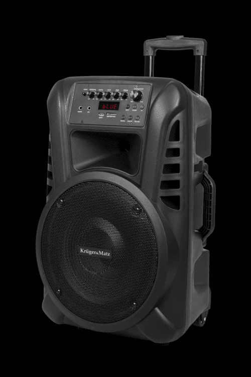 Krüger&Matz Aktivní sloupek reproduktorů (se 2 bezdrátovými mikrofony UHF, SD, Bluetooth, FM, USB) 40 Wattů