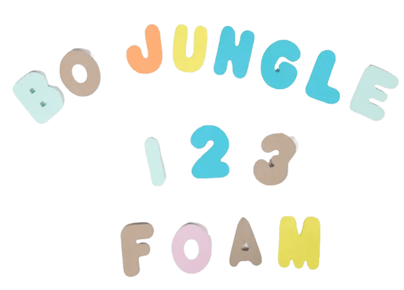 Bo Jungle Pěnové hračky do vany číslice a písmena 36 ks