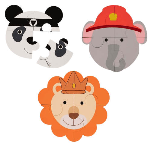 Bo Jungle Pěnové puzzle B-Animal Panda/Elephant/Lion 3 ks