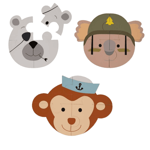Bo Jungle Pěnové puzzle B-Animal Monkey/Bear/Koala 3 ks