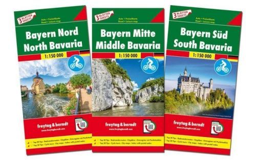 Bayern 1:150.000 set - 3 mapy / Bayern North, Middle & South