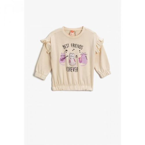 Koton Baby Girl Beige Sweatshirt