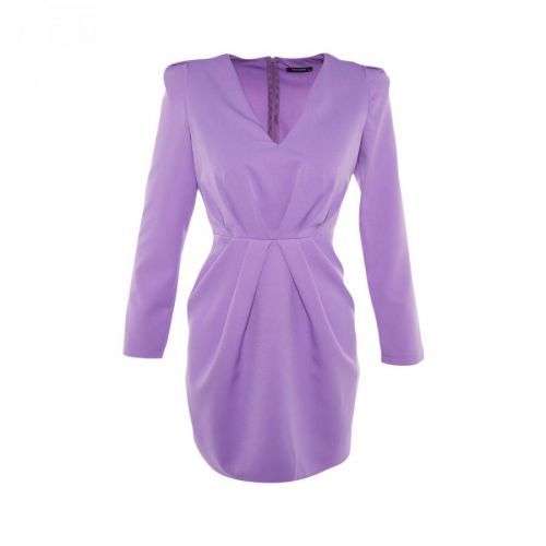 Trendyol Limited Edition Purple Pleated Dress