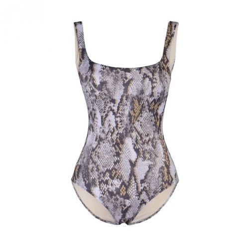 Trendyol Python Patterned Square Collar Swimsuit