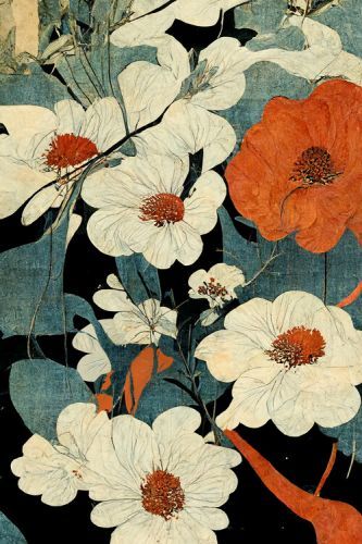 Treechild Ilustrace Asian Flowers, Treechild, (26.7 x 40 cm)