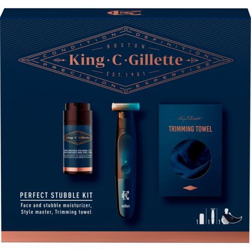 Gillette King C.Dárková Sada Style Master strojek - hydratační krém, ručník na holení