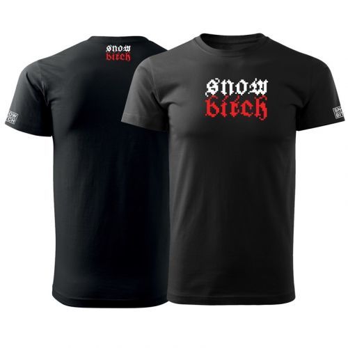 triko SNOWBITCH - Snow Pixel tee Black (BLACK) velikost: XL