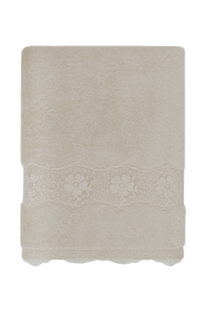Soft Cotton Osuška STELLA s krajkou 85x150cm Krémová