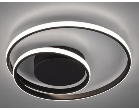 Stropní/nástěnné LED osvětlení Zibal, černá matná