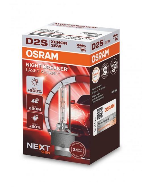 OSRAM D2S 85V XENARC NIGHT BREAKER LASER plus 200procent 3 roky záruka 1ks 66240XNN 4052899631335