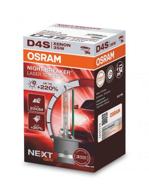 OSRAM D4S 42V XENARC NIGHT BREAKER LASER plus 220procent 3 roky záruka 1ks 66440XNN 4052899631359