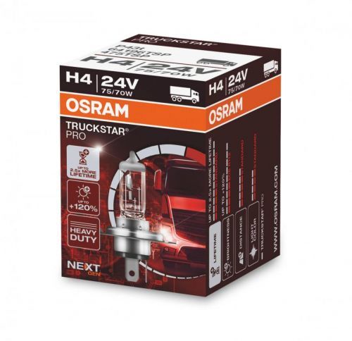 OSRAM H4 24V 75/70W P43t TRUCKSTAR PRO NEXT GEN plus 120procent více světla 1ks 64196TSP 4062172150491