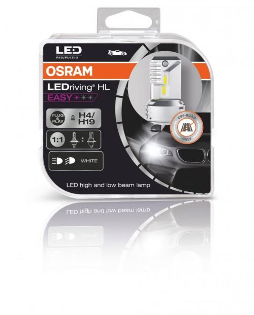 OSRAM LEDriving HL EASY H4/H19 12V 18.7W/19W P43t/PU43t-3 6000K White 2ks 64193DWESY-HCB 4062172312578