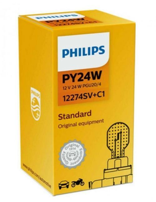Philips PY24WSV plus 12V 24W PGU20/4 SilverVision Plus 1ks 12274SV plus C1