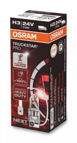 OSRAM H3 24V 70W PK22s TRUCKSTARPRO NEXT GEN plus 100procent více světla 1ks 64156TSP 4062172159401