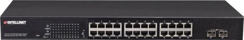 Intellinet 560559 síťový switch 24  plus  2 porty 1 GBit/s funkce PoE