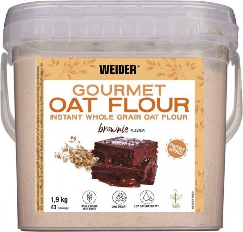 Weider Gourmet Oat Flour 1,9 kg, instantní celozrnná ovesná mouka, Brownie
