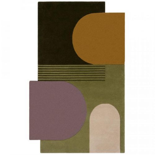 Flair Rugs koberce Kusový koberec Abstract Lozenge Green/Multi - 120x180 cm Zelená