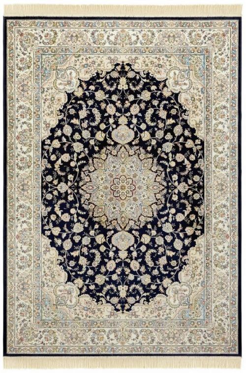 Nouristan - Hanse Home koberce Kusový koberec Naveh 104378 Darkblue/Cream - 160x230 cm Černá