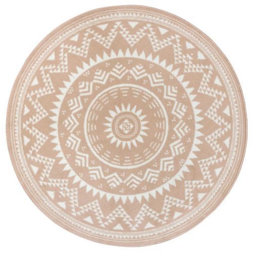 Hanse Home Collection koberce Kusový koberec Celebration 105505 Valencia Ivory kruh - 200x200 (průměr) kruh cm Béžová