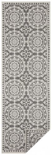 NORTHRUGS - Hanse Home koberce  80x250 cm Běhoun Twin Supreme 104128 Grey/Cream - 80x250 cm Bílá