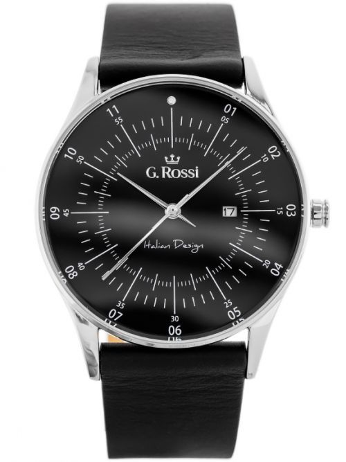 G. Rossi Pánské analogové hodinky s ukazatelem datumu a krabičkou Tavan černá