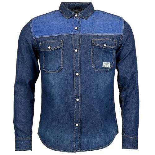 OEM Pánská džínová košile s dlouhým rukávem Feiler modrá L