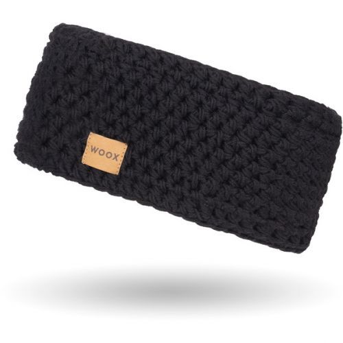 Woox Unisex merino čelenka Meri Black Headband Univerzální