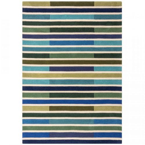 Flair Rugs koberce Ručně všívaný kusový koberec Illusion Piano Green/Multi - 120x170 cm Zelená
