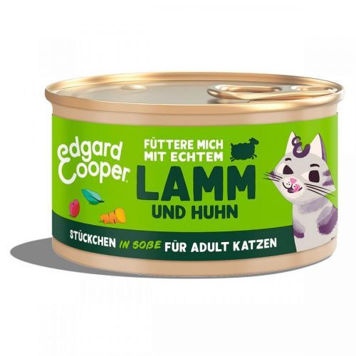 Edgard & Cooper lahodné kousky v omáčce, jehněčí a kuřecí maso 18 × 85 g