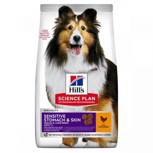 Hill's Science Plan Sensitive Stomach&Skin Medium 14 kg