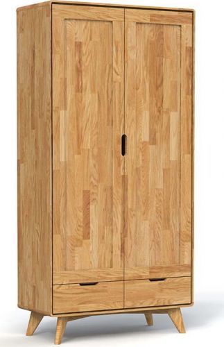 Šatní skříň z dubového dřeva 90x180 cm Greg - The Beds