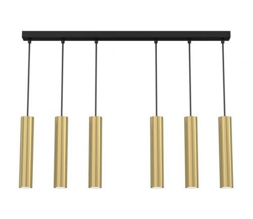 Lustr na lanku RAITO 6xGU10/8W/230V mosaz