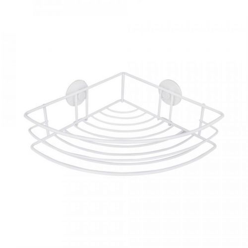 Polička koupelnová rohová bílá 30x22x7,5cm samolepící  AWD1475