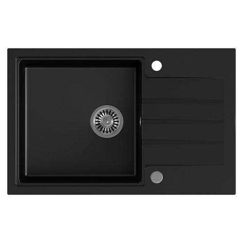 Dřez Peter 111 Steingran černá 78x50x20 + sifon