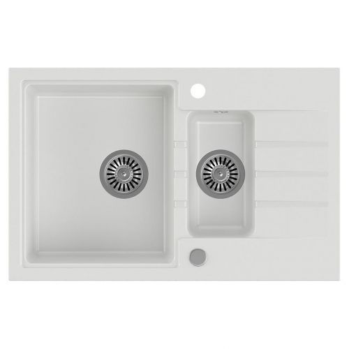 Dřez Peter 156 Steingran bílá 78x50x20 + sifon