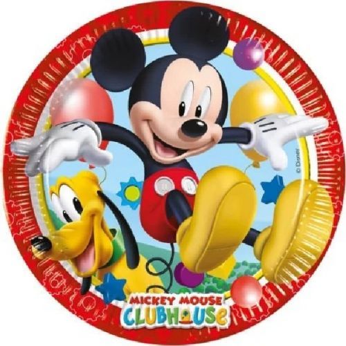 Talířky EKO papírové Mickey Mouse 20 cm 8 ks