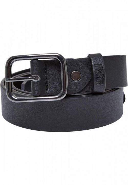 Synthetic Leather Thorn Buckle Business Belt - black L/XL