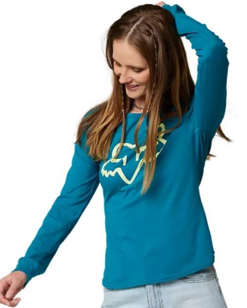 Tričko Fox Boundary LS Top maui blue XL