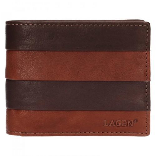 Pánská kožená peněženka Lagen Kubba - hnědá