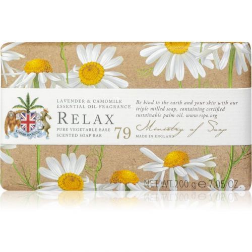 The Somerset Toiletry Co. Natural Spa Wellbeing Soaps tuhé mýdlo na tělo Lavender & Chamomile 200 g