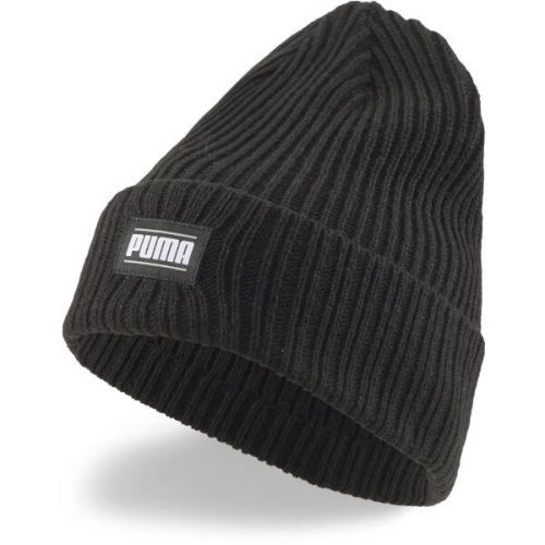 Puma RIBBED CLASSIC CUFF BEANIE Unisex pletená čepice, černá, velikost UNI