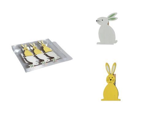 MFP 2221608 Kolíčky zajíci 6ks/5cm dřevo