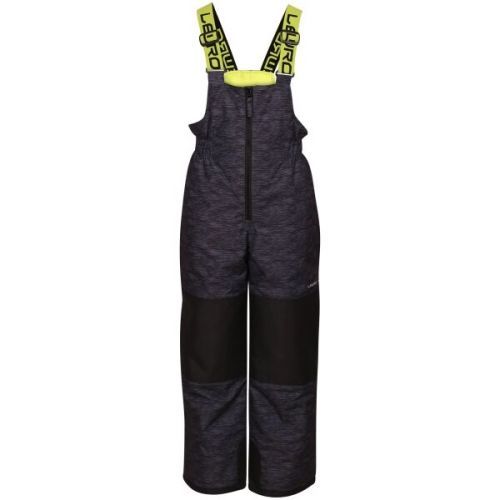 Lewro FINLEY Dětské zateplené kalhoty, tmavě šedá, velikost 104-110