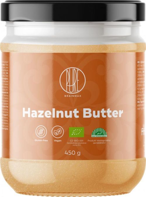 BrainMax Pure Hazelnut Butter, 100% Lískooříškový krém, BIO, 250 g