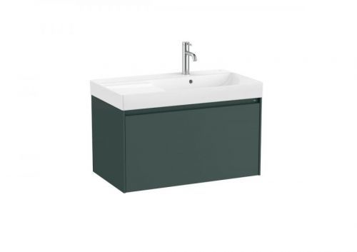Koupelnová skříňka s umyvadlem Roca Ona 80x50,5x46 cm zelená mat ONA801ZZMP