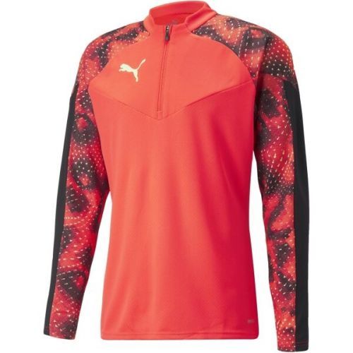 Puma INDIVIDUALFINAL WC 1/4 ZIP TOP Pánské sportovní triko, oranžová, velikost XXL