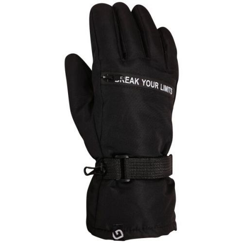 Lewro IKEF Dětské lyžařské rukavice, černá, velikost 8-11